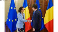 European Commissioner Hadja Lahbib in Bucharest