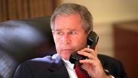 President Bush and Air Force One land at Barksdale AFB in 2001