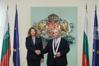 President Iotova Awards State Honour to Greek Ambassador