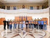 PHOTO // Head of state meets Moldovan rugby players who achieved European performances