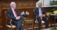 BRICS summit 2026: Jaishankar meets Uruguayan Foreign Minister Mario Lubetkin