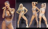 The Pussycat Dolls kick off their tour in Oslo wearing embellished nude bodystockings after cancelling US dates due to poor ticket sales