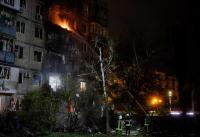 Overnight air strikes injure eight in Ukraine's Kiev, logistics centre in Russia's Saratov hit