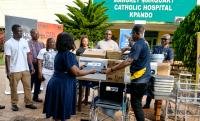GCB staff support Kpando Hospital with wheelchairs, stretchers and laptops