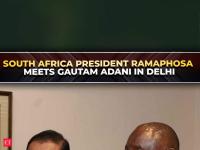 South African President Ramaphosa meets Gautam Adani in Delhi during BRICS Summit