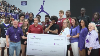 Razorbacks join Fayetteville High students for mental health pep rally