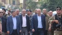 President Aoun Visits Nabatieh, Praises Resilience of Residents and Hospital Staff