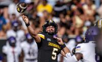 SOUTHERN MISS QUARTERBACK ETHAN HAMPTON HAS BEEN A PART OF A BIG UPSET BEFORE, BEATING NO. 5 NOTRE DAME IN 2024 WITH NORTHERN ILLINOIS, LOOKS AT ANOTHER UPSET WITH A TRIP TO AUBURN THIS WEEKEND 