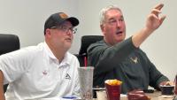 Akron football's opening drive with guest play caller ends with fumble