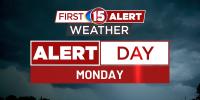 Rain chances build as an active stretch of weather sets up for Monday and Tuesday