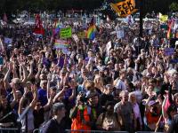 Tens of thousands march across Germany to protest far-right party AfD