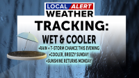 Rain showers tonight, cooler Sunday across Central Oregon