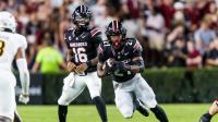 South Carolina football vs Towson in weather delay during 3rd quarter 