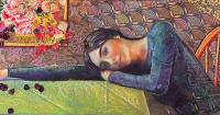 Artist Uses Wallpaper and Upholstery Fabric in Richly Textured Portraits of Women She Knows