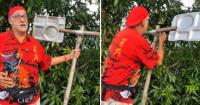 Chequera turns a food tray into an antenna to seek signal in Cuba