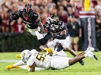 Vicari Swain returns 2 punts for TDs as South Carolina routs Towson