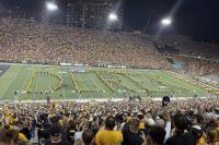Iowa band spells ‘DEREK’ at halftime to honor member who died after collapse