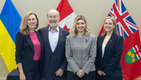 Zelenska meets philanthropist James Temerty in Canada