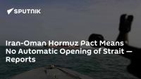 Iran-Oman Hormuz Pact Means No Automatic Opening of Strait — Reports