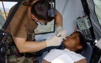 From the archives: A soldier visits the dental clinic in Bulgaria, 2004