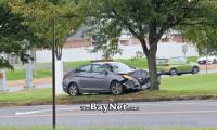 Vehicle Hydroplanes Into Tree In California, MD