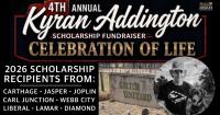 4th Annual Kyran Addington Scholarship fundraiser event; Car show, auction…