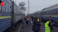 Minutes after Boris Johnson, European leaders pass through, Russia strikes Ukrainian train near Poland border