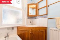Leftover Paint Was the Secret to This $100 Bathroom Redo
