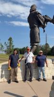 Houston company restores Carthage’s Footprints in the Sand monument
