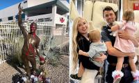 Charlie Kirk statue outside Turning Point HQ in Arizona is DEFACED by twisted vandals making a mockery of his killing... as vile message is left for his supporters