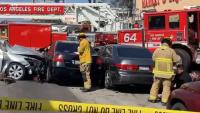 Firefighter among 7 injured in crash involving Los Angeles Fire Department ladder truck in South Los Angeles