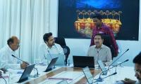 Minister reviews Pushkar works