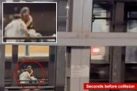 Young man and woman caught on video sitting on NYC subway tracks before being fatally struck 