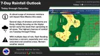 Rain chances increase this week in Albuquerque monsoon moisture increases