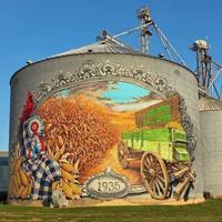 A grain bin full of history: Newtown mural honors farming roots