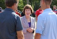 Collins leans on familiar playbook in hopes of defying political headwinds