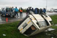 Woman killed, 13 injured as three minibus taxis collide on N2 in Cape Town