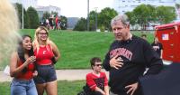 Former U.S. senator Sherrod Brown attends UC tailgate
