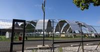 Where is the Shakira Stadium in Madrid and why has a temporary venue been built