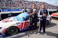Paralyzed Marine Veteran Stands and Walks at Enjoy Illinois 300 as Patriot Mobile Puts SoldierStrong on Ty Dillon's No. 10