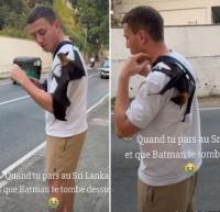 Sri Lanka tourist’s ‘batman moment’ goes viral after bat clings to him