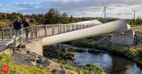 Wind-turbine blades were too difficult to recycle, so engineers gave them a second job; in Northern Ireland, retired blades now form a pedestrian bridge