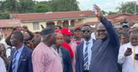 Former President Koroma Arrives in Makeni to Massive Welcome