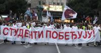 Serbia's protesting youth formally join race challenging Vucic before next month's election