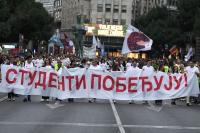 Serbia’s protesting youth formally join race challenging Vucic before next month’s election