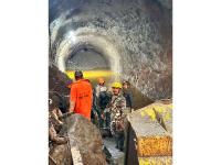 Joint Indian and Nepali rescue teams continue operations inside Chilime Hydropower Project tunnel in Rasuwa