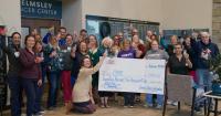 Cancer Colors Celebration presents Central Montana Medical Center with a check for $17,450