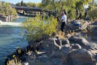 Man rushed to hospital after jumping in the Snake River