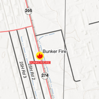 Highland Industrial Park wildfire contained after burning 200 acres, and prompting evacuation