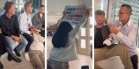 Fashion CEO assaults PETA activists protesting H&M over miserable treatment of sheep by African wool farm